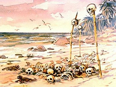 Следы людоедского племени. Из диафильма 