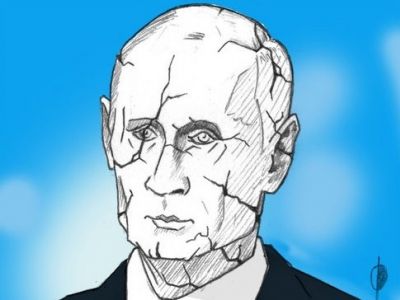 Путин: распад путинизма. Рис. red-sovet.su