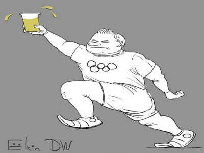 Допинг-скандал, новая серия. Карикатура С.Елкина: dw.com
