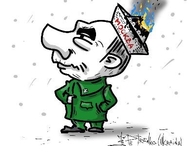 Москва утонула. Карикатура А.Петренко: t.me/PetrenkoAndryi