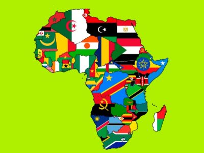 Карта с флагами стран Африки: grodnoinvest.by