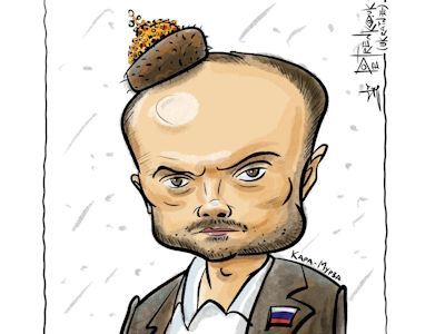 В.Кара-Мурза – новый Лжедмитрий России. Карикатура А.Петренко: t.me/PetrenkoAndryi